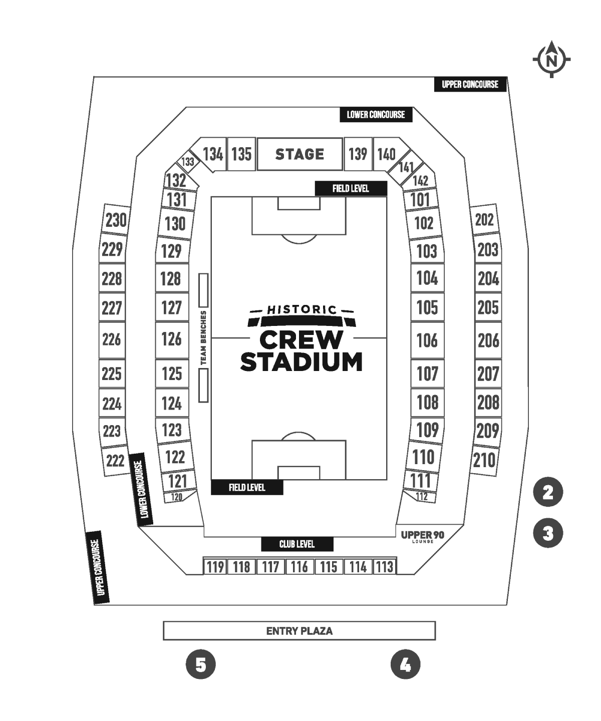Map of Historic Crew Stadium